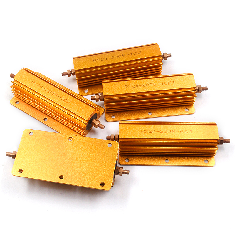 RXG24-200W大功率黄金铝壳散热电阻器限 0.1/0.5/1/50/100欧 2K