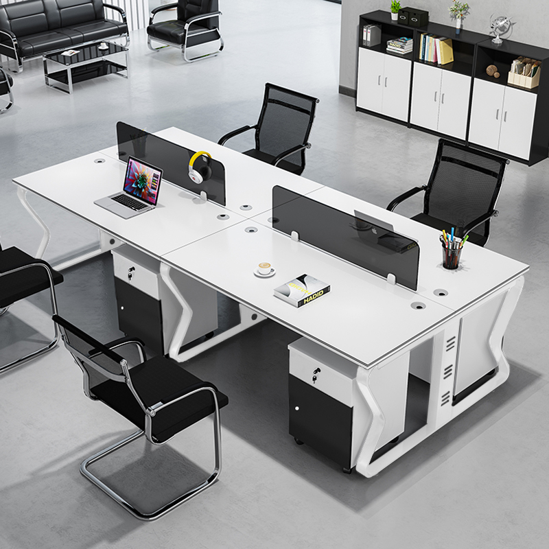 办公桌简约现代员工位职员桌椅组合屏风卡座1米工位办公室电脑桌
