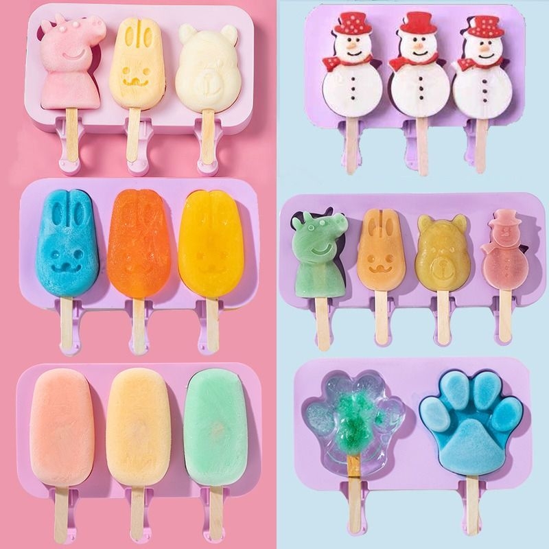 雪糕模具专用食品级硅胶手工自制可爱造型冰淇淋儿童家用冰棒冰棍