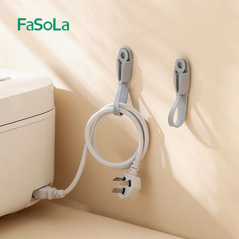 FaSoLa吹风机线收纳挂线神器电线固定器电源线理线器硅胶墙上整理