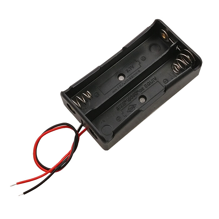 2节 带线18650电池盒 锂电池18650带线 2节7.4V 电池盒 串联充电