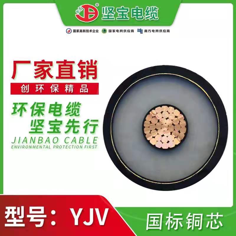 坚宝电缆 无氧铜中低压 YJV VV22 YJV22国标 铜芯铠装电力电缆