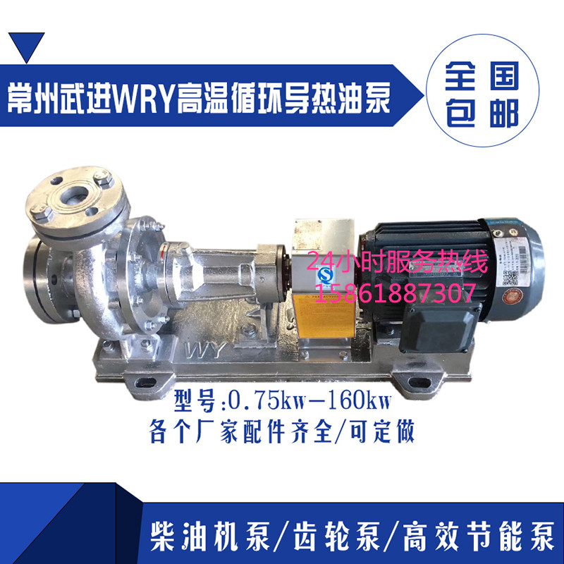 武进WRY高温导热油泵循环泵管道泵离心泵15KW100-65-200质保一年