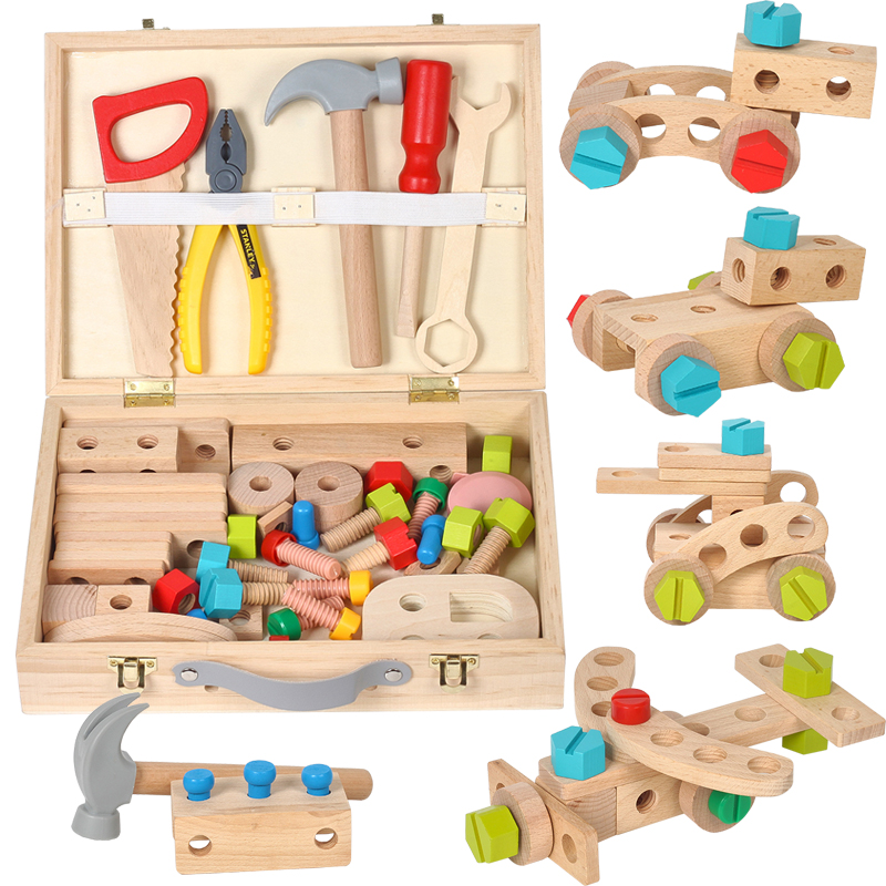 儿童拧螺丝益智幼儿园区角男孩2岁3动手可拆装螺母套装工具箱玩具