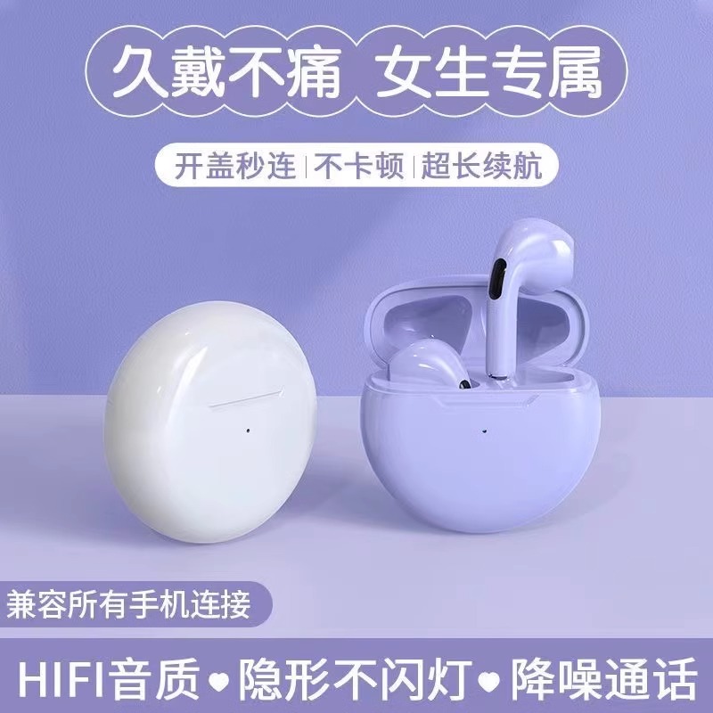 pro6适用于Huawei/华为OPPO荣耀vivo真无线迷你双耳蓝牙耳机