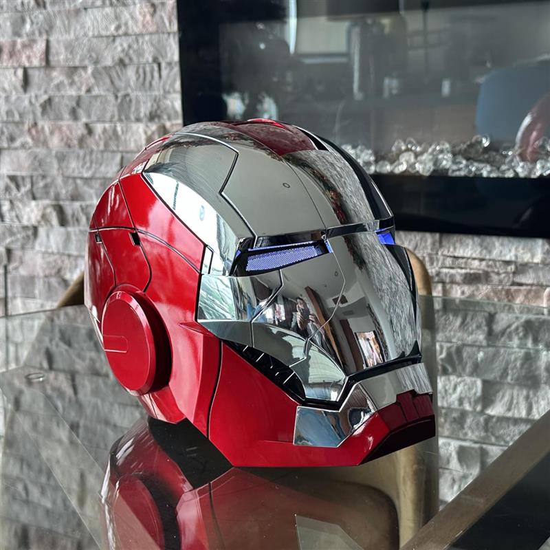 。贾维斯钢铁侠mk5头盔电动声控可变形自动开合真人穿戴触摸遥控1