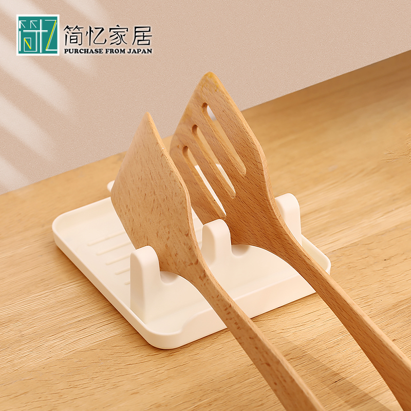 日本厨房置物架锅盖铲子垫汤勺筷子架台面多功能收纳架家用支架