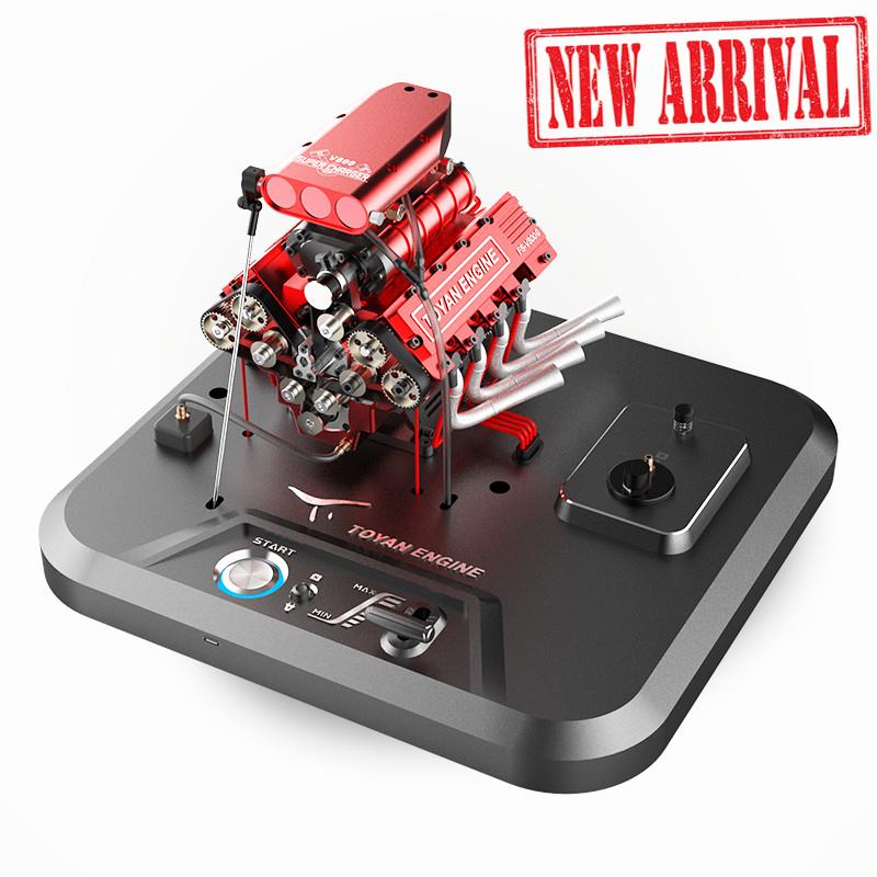 发动机拼h装模型V8八缸全金属拓阳燃油微型迷你引擎机械组装玩具