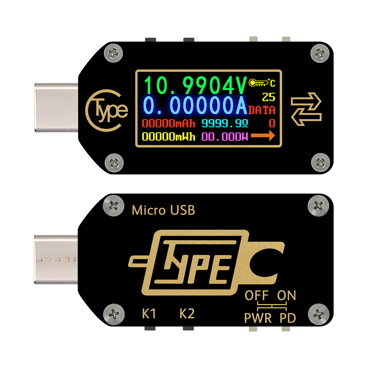 睿登TC66快充PD协议检测诱骗 Type-C电压电流表 USB容测量测试仪
