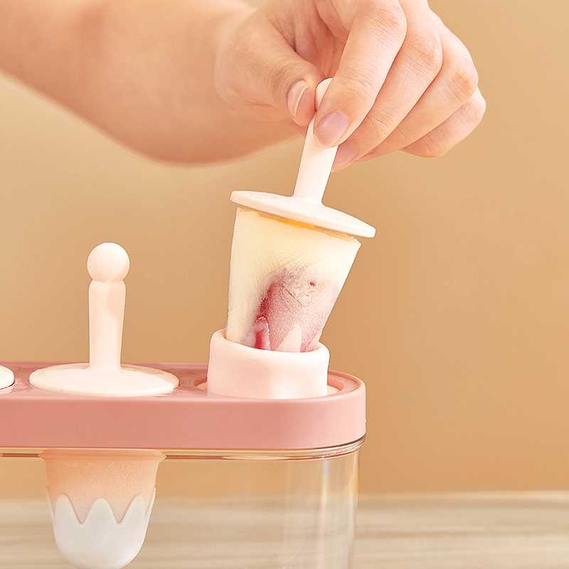 雪糕模具冰棒家用母婴级硅胶自制儿童甜点冰淇淋冰棍制做冰磨具盒