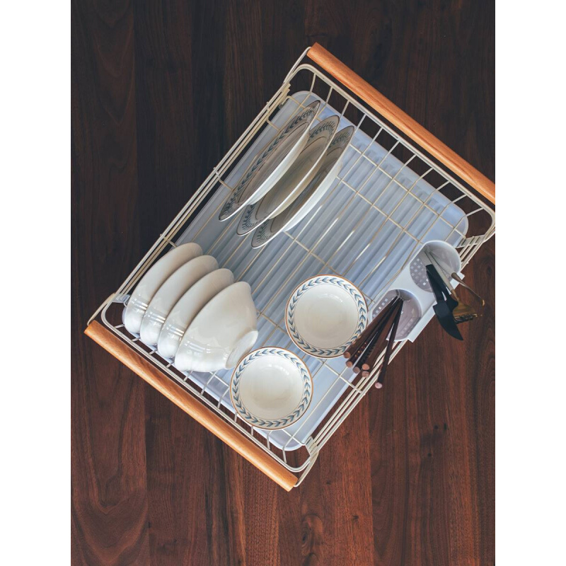台面水杯铁艺沥架厨具筷子框篮收纳篓日式碗碟厨房y置物2023水架