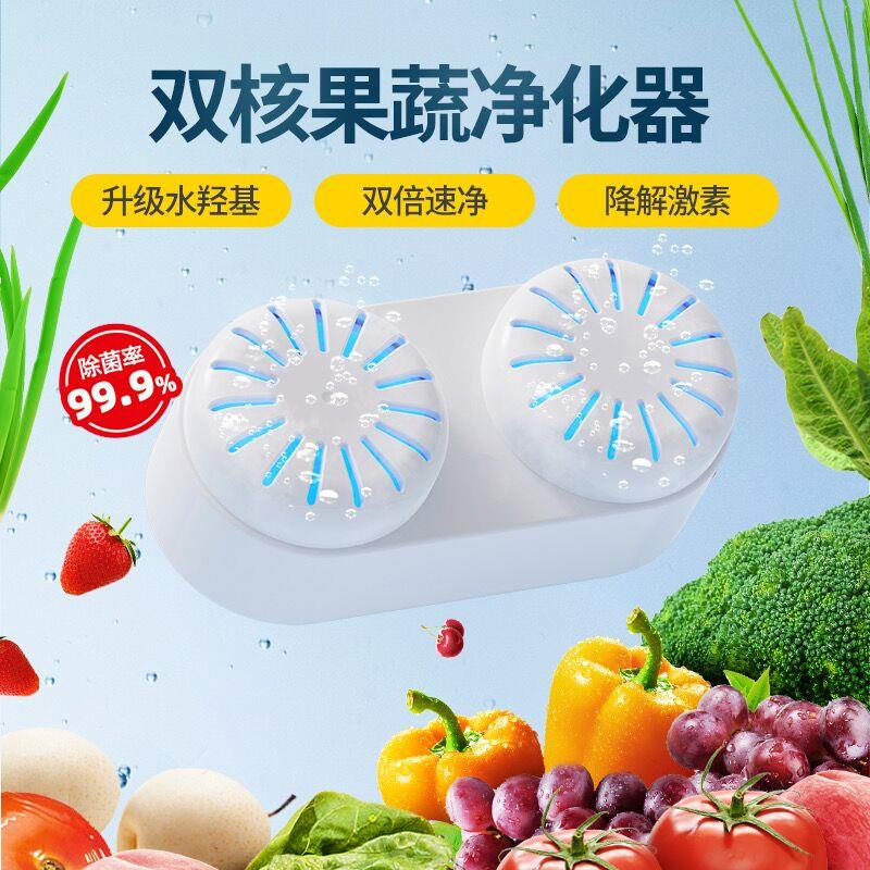 双核果蔬清洗机家用无线食材净化器水果蔬菜杀菌消毒除农残洗菜机
