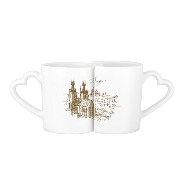 布拉格广场捷克地标情侣马克水杯陶瓷杯子个性咖啡杯创意牛奶杯