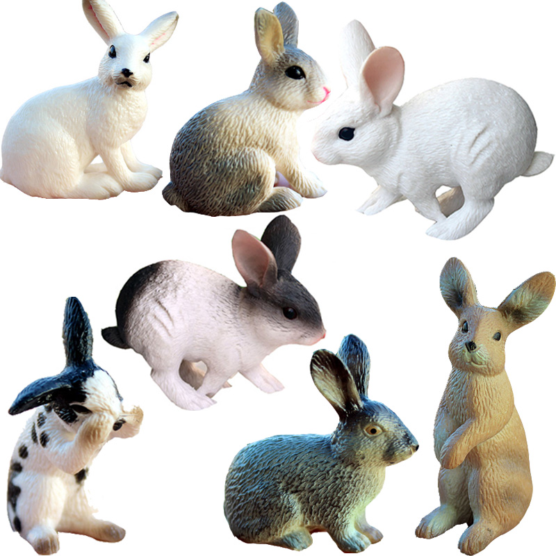 儿童玩具仿真农场动物模型塑料小兔子巨型大号白兔可爱微景观礼物