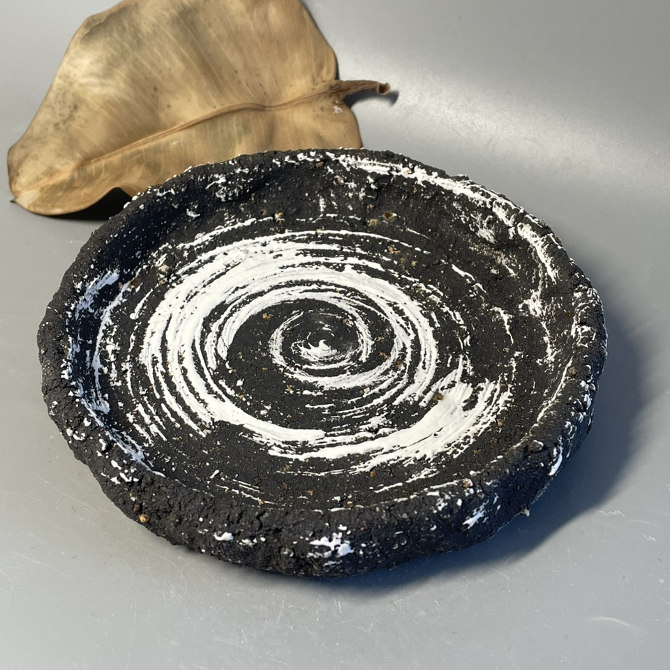 志野烧小碟8厘米手工制作陶瓷粗陶日式环保釉食用餐具烟缸壶承碗
