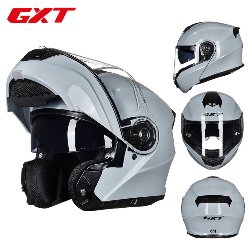 正品GXT揭面盔摩托车头盔男女士全盔冬季保暖加大机车安全帽四季