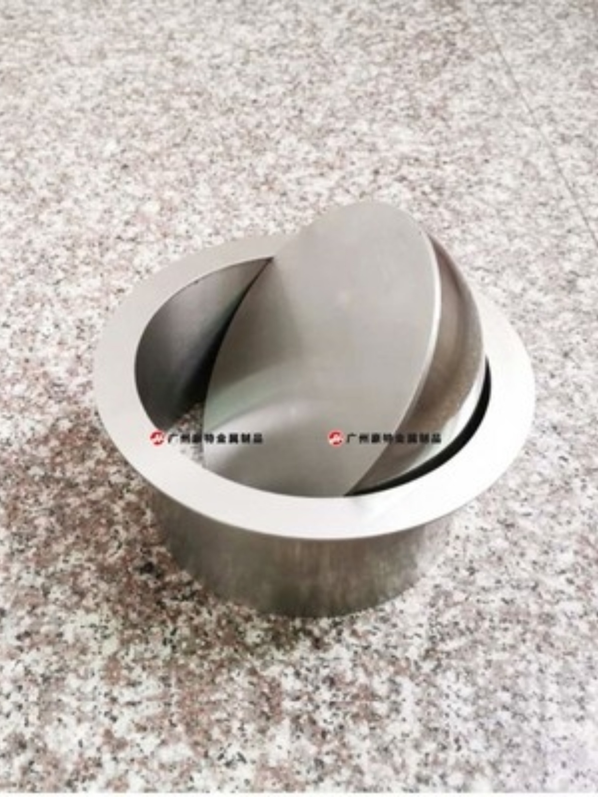 新款不锈钢洗L手台下暗装小号垃圾桶厨房台面嵌入式圆形盖子方20