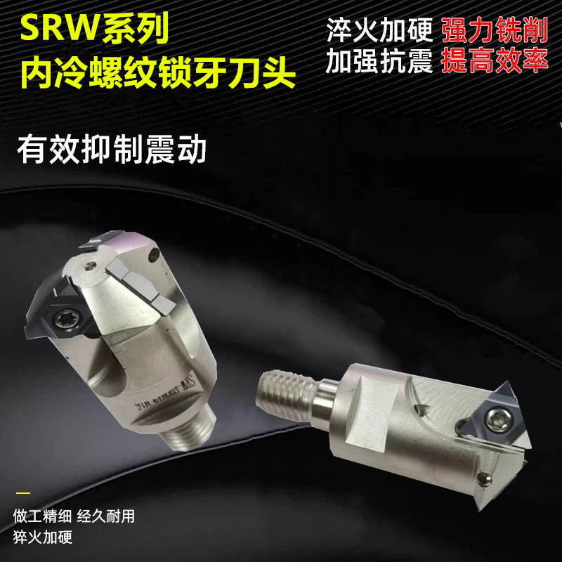 SRW深孔螺纹铣刀头螺纹头锁牙式牙刀头M30 M36 M42牙刀钨钢抗震杆