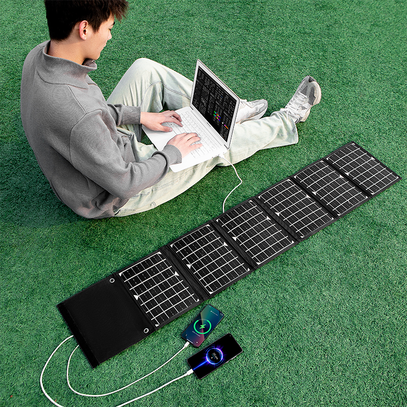 12v太阳能充电板折叠便携式户外移动电池usb手机充电宝光伏发电5V