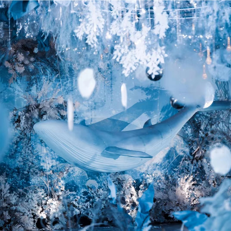 婚庆泡沫雕塑定制海n洋主题婚礼泡雕美人鱼尾贝壳珊瑚海螺鲸鱼海