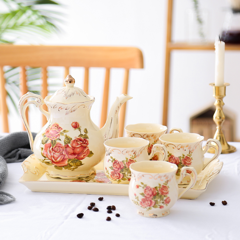 英式下午茶茶具套装茶杯陶瓷杯子家用咖啡杯欧式复古杯具水杯套装