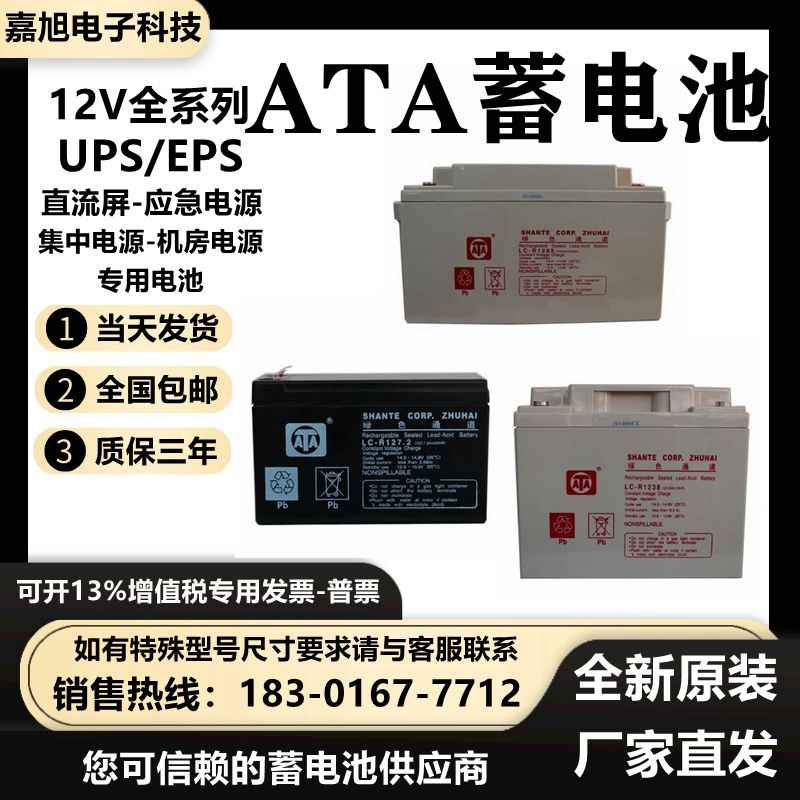 ATA蓄电池LC-R12V24AH38AH65AH100AH120AH UPS/EPS系统铅酸免维护