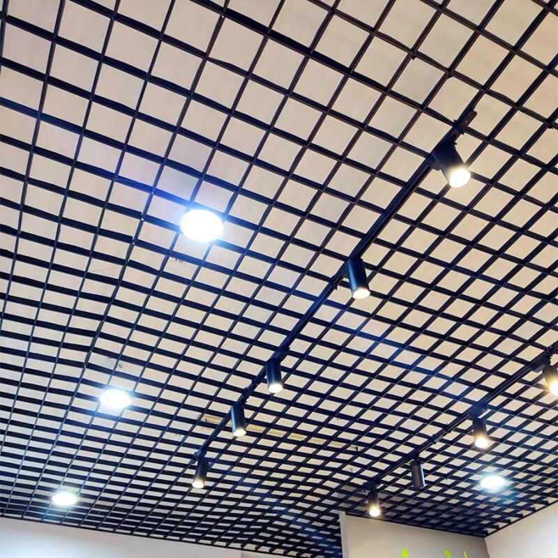 北京定制格栅吊顶材料自装集成吊顶铁铝网格天花板葡萄架塑料棚顶