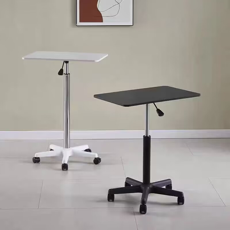 移动升降桌子带滑轮小型床边站立笔记本电脑桌直播工作台书桌讲台