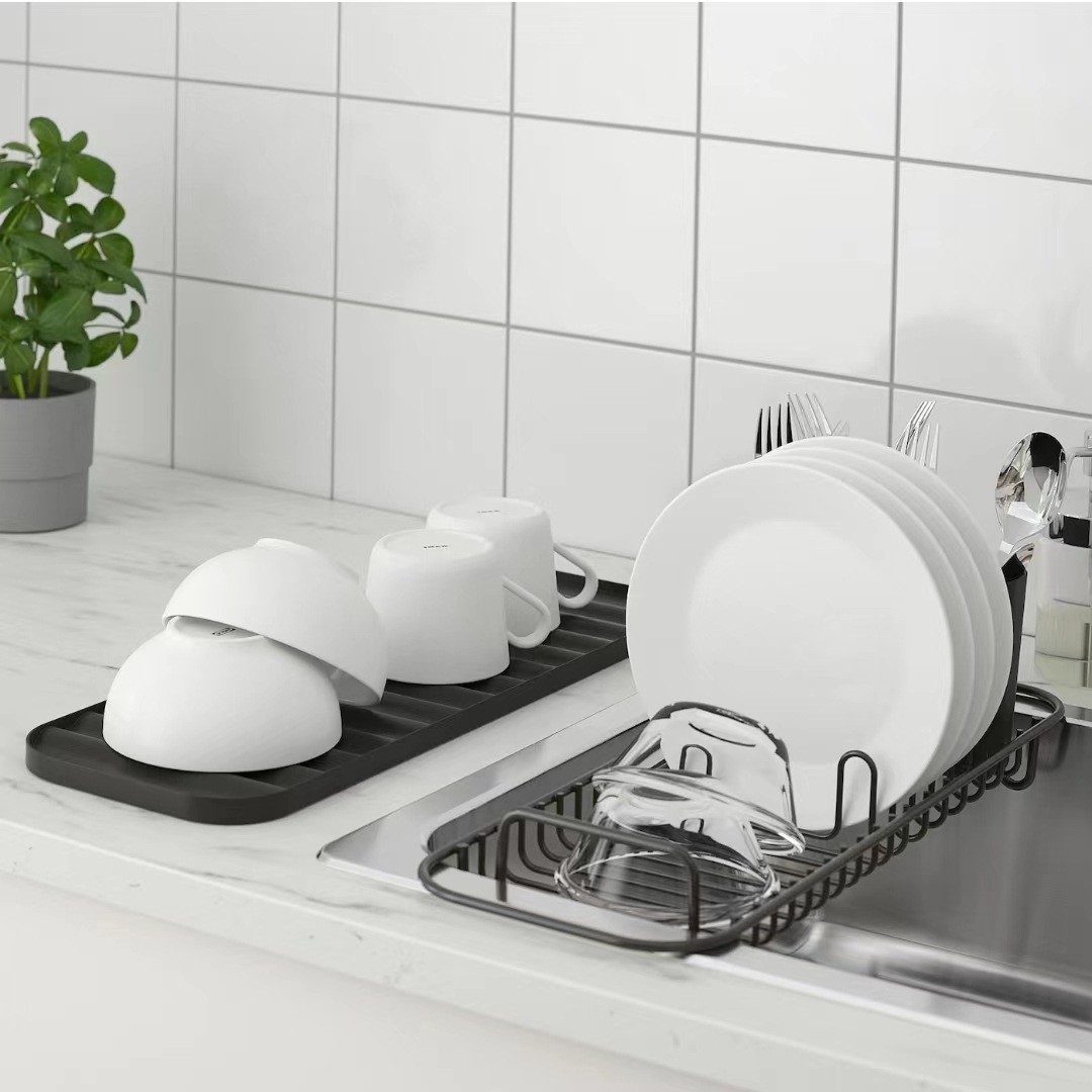 多功能盘子架 滤水架 厨房小空间收纳神器免打孔方便家庭用品