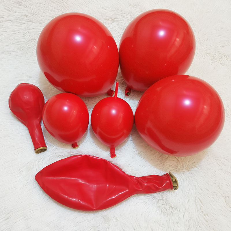 中国红色气球生日节庆开业订婚宴婚房装饰布置情人节造型乳胶汽球