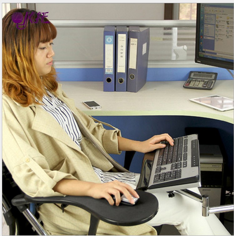 电脑支架创意笔记本支架办公桌架键盘托鼠标托架移动旋转懒人支架可升降多点旋转电脑桌子 椅用桌用笔记本托