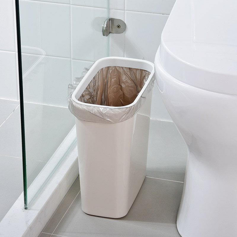 卫生间缝隙垃圾桶带盖家用厨房夹缝无盖长方形垃圾篓厕所纸篓小号