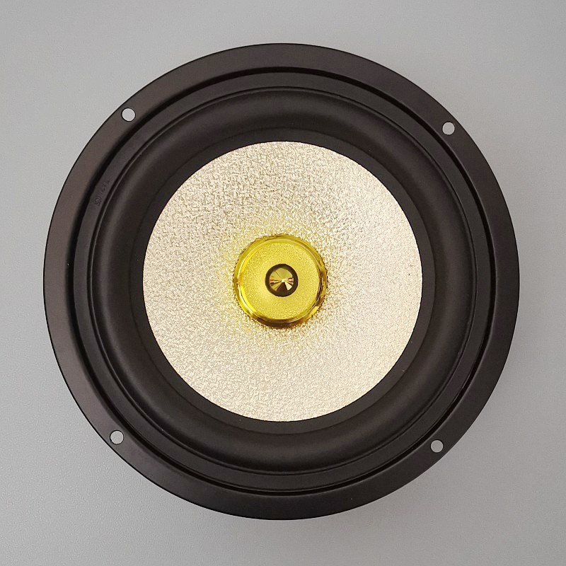 发烧级hifi8Ω6.5寸橡皮边中低音喇叭扬声器单元金色加厚纸盆1对