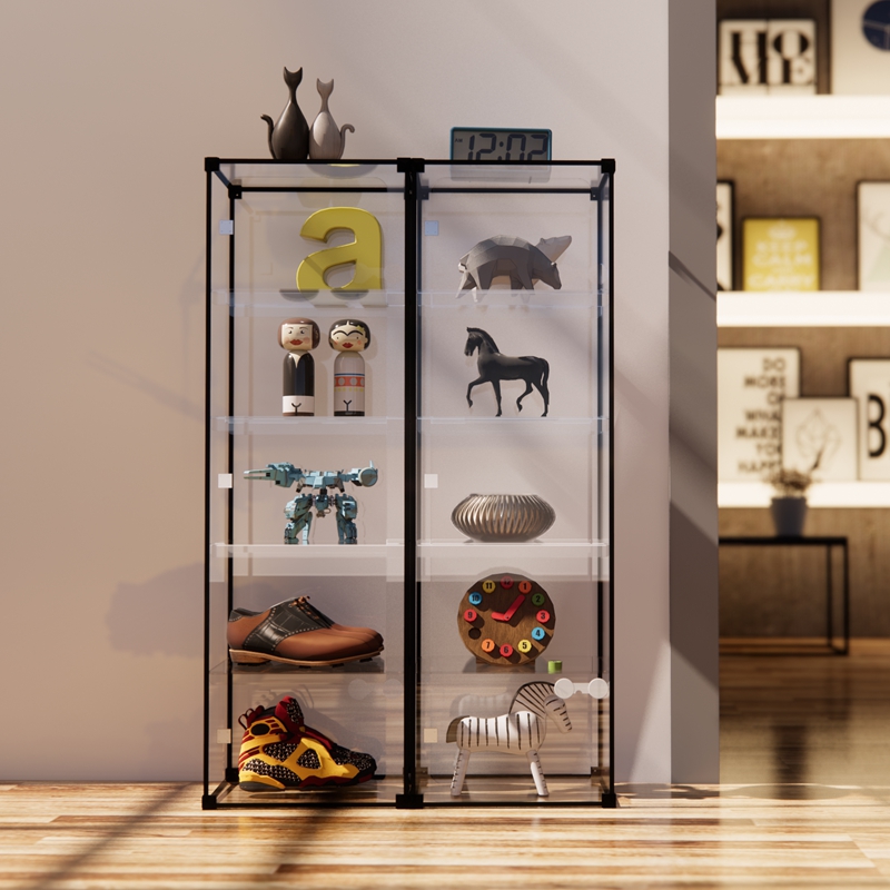 乐高手办模型玻璃展示柜玩具摆件家用透明收藏柜化妆品奖品收纳柜