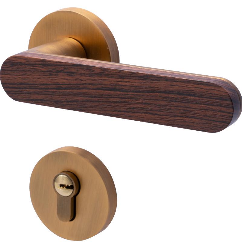 门锁室内卧室房门锁新中式实木门把手分体锁磁吸静音门锁家用锁具