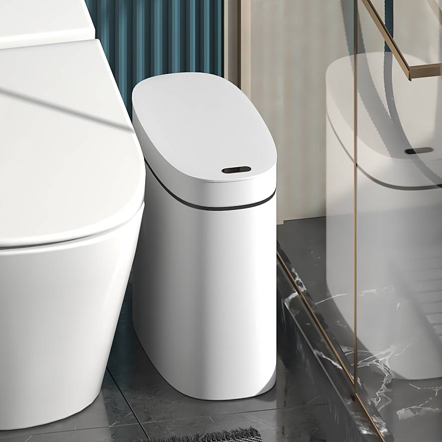智能感应式垃圾桶卫生间自动家用厕所马桶刷纸篓窄筒夹缝带0828c
