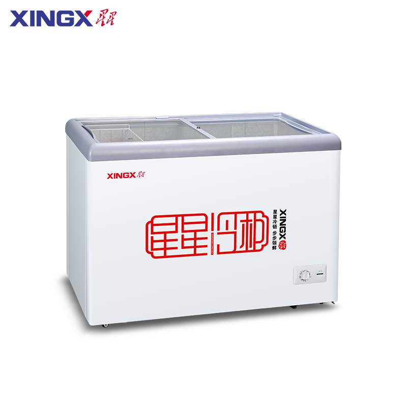 XINGX星星 SD/SC-253B平面透明推拉玻璃门商用大容量单温展示冰柜