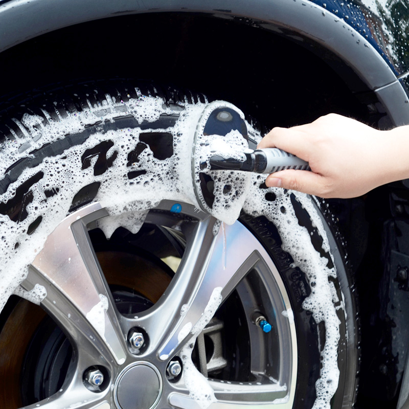 新品洗车刷子轮毂刷通水刷轮软毛轮胎刷子多功能汽车清洁清洗工具