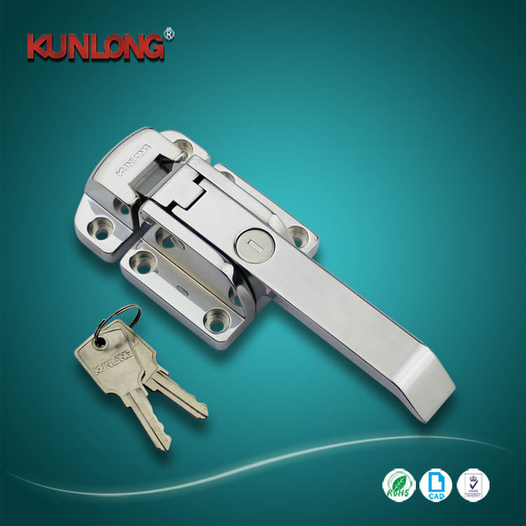 KUNLONG尚坤SK1-093-3压缩式手柄迫紧门把手带锁芯杠杆锁密闭箱体