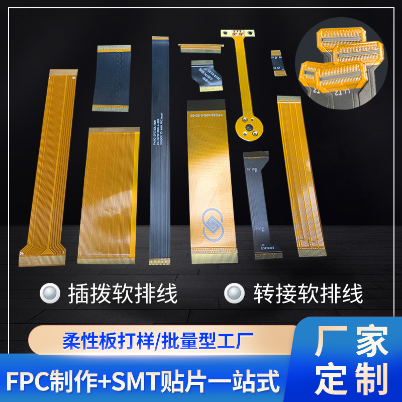 FPC柔性电路板定制PCB软板抄板线路板转接排线贴片打样加急24小时