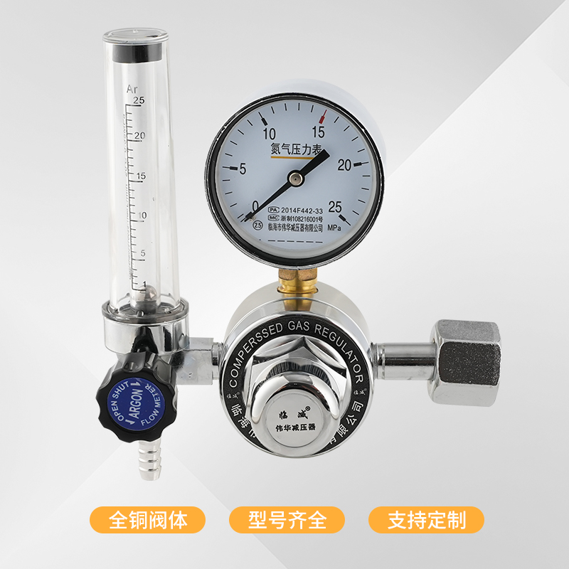 氮气标准气体氩气流量计减压阀氮气压力表731小钢瓶空气尾气检测