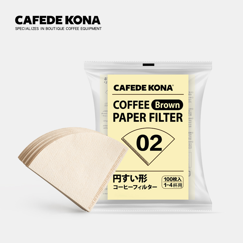 CAFEDE KONA日本进口 咖啡滤纸 V60手冲滤纸 原木浆V型滤纸家用