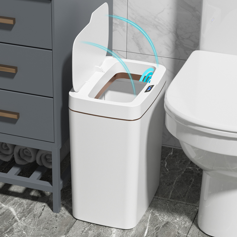 定制智能垃圾桶感应式充电款家用客厅厨房卫生间自动带盖厕所垃圾