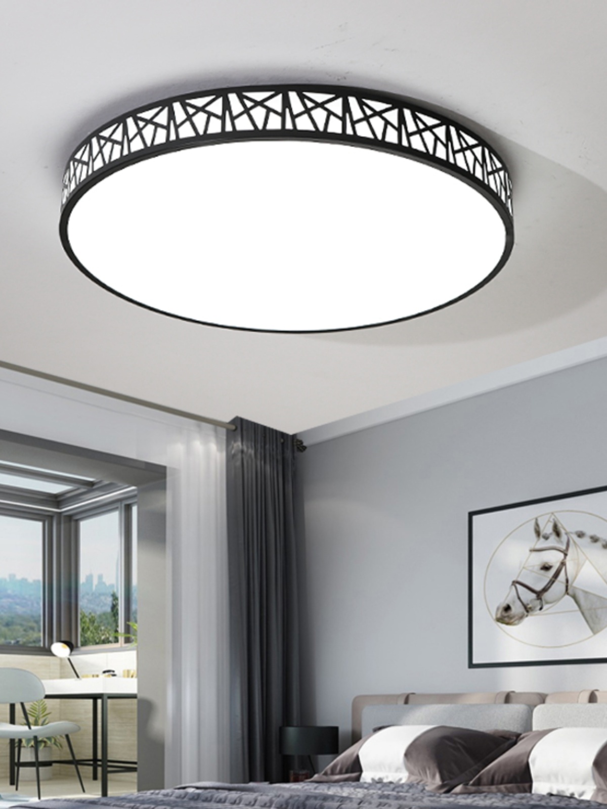 灯罩外壳 圆形灯罩方形卧室灯罩吸顶简约长方形客厅灯罩餐厅灯罩