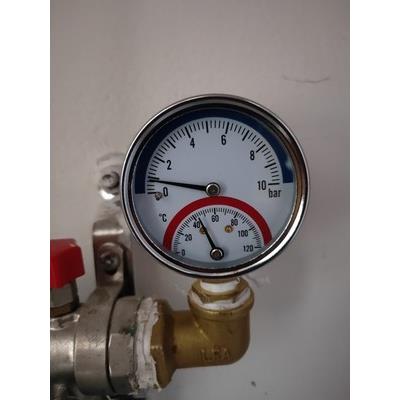 暖气片地暖水温压力表水表 4分热水管水暖压地配件温度表仪表室内