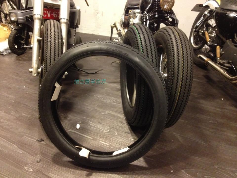 复古车胎日本 CLASSIC TIRE锯齿胎对5.0-16 3.0-21 哈雷摩托车胎