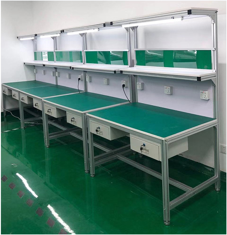 铝合金防静电工作台车间型材生产线操作台质检桌装配流水线检验桌