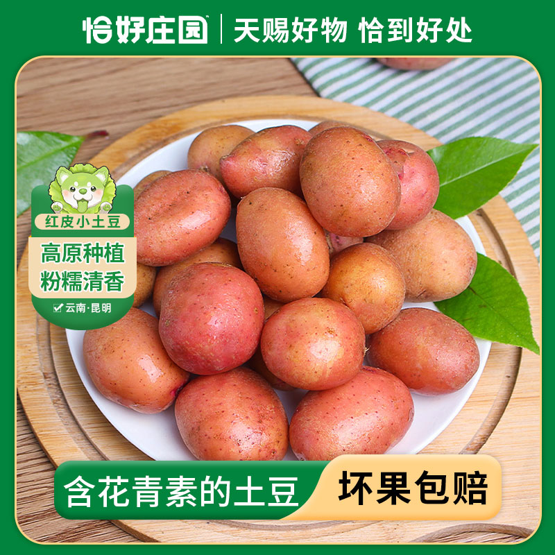 【恰好庄园 】云南红皮小土豆3斤新鲜蔬菜包邮现挖