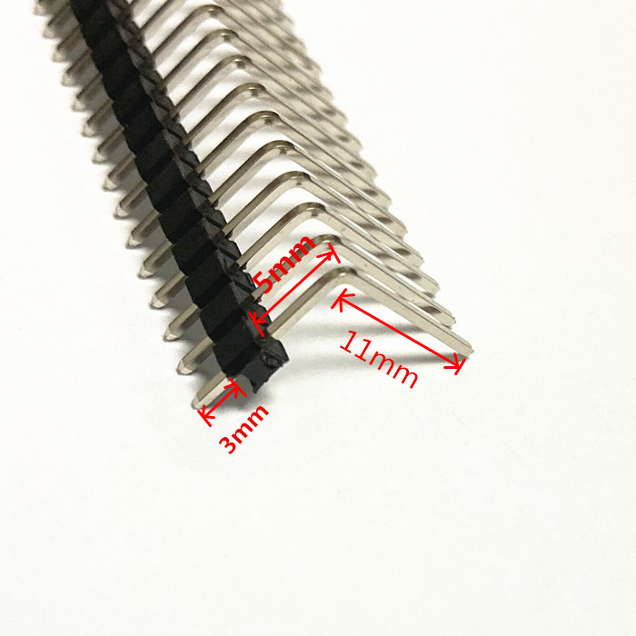 2.54反弯排针 弯排针加长 加长弯排针  排针定制定做订做 弯针长