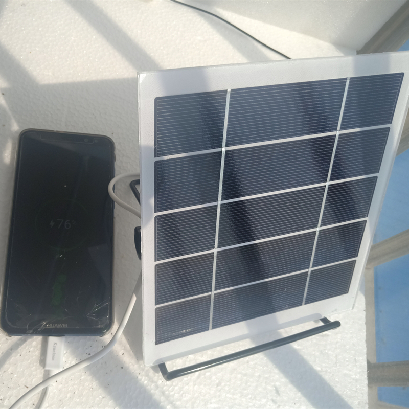 太阳能4W电池板带5V稳压器多肉风扇灯照明手机充电光伏发电系统